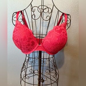 Elegant Red Lace Bra